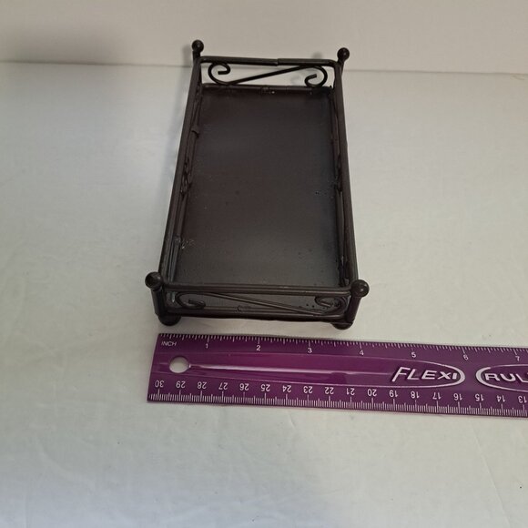 5 pc Celebrating Home Tuscan Home Creamer Sugar Lid Ceramic Set Metal Stand - Picture 10 of 11